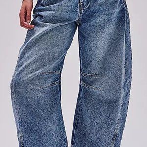 Free People Barrel Jeans